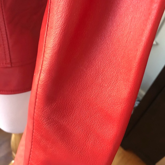 Red True Religion Lamb Leather Jacket size XS - Picture 8 of 16